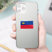 Vlag van Liechtenstein op maat gesneden Sticker (Telefoon)
