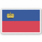Vlag van Liechtenstein op maat gesneden Sticker (Voorkant)