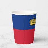 Vlag van Liechtenstein Papieren Bekers (Rechts)