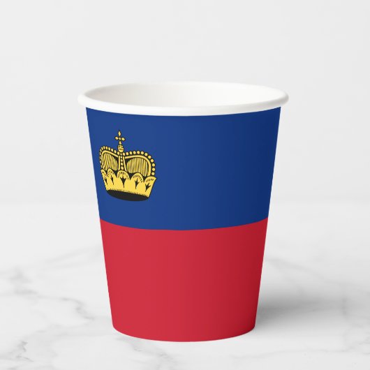 Vlag van Liechtenstein Papieren Bekers (Voorkant)