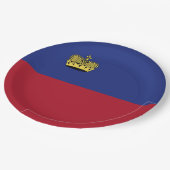 Vlag van Liechtenstein Papieren Bordje (Gekanteld)