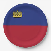 Vlag van Liechtenstein Papieren Bordje (Voorkant)