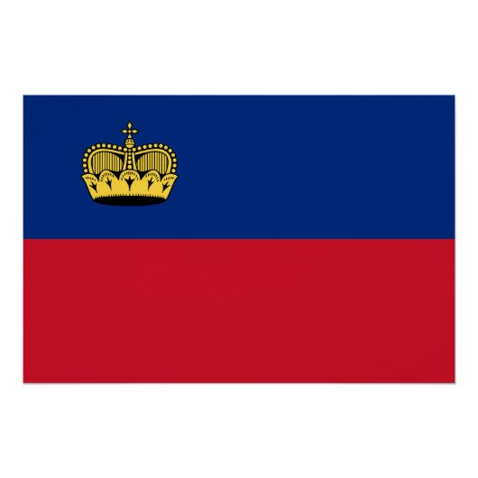 Vlag van Liechtenstein Perfect Poster (Voorkant)