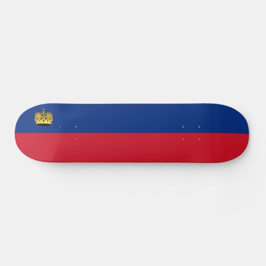Vlag van Liechtenstein Persoonlijk Skateboard (Horizontaal)