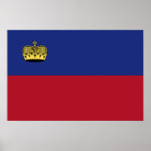 Vlag van Liechtenstein Poster (Voorkant)