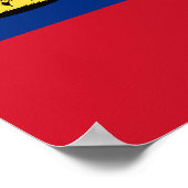 Vlag van Liechtenstein Poster (Hoek)