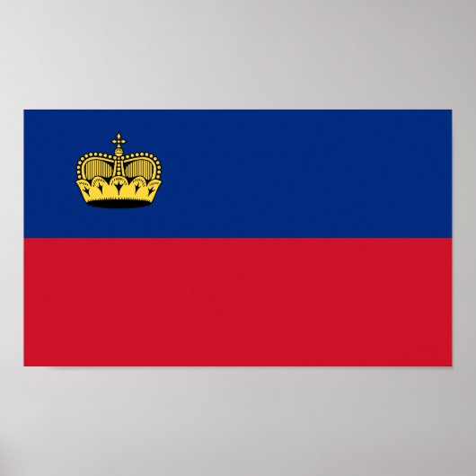 Vlag van Liechtenstein Poster (Voorkant)