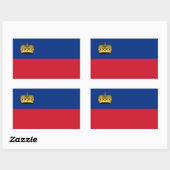 Vlag van Liechtenstein Rechthoekige Sticker (Vel)