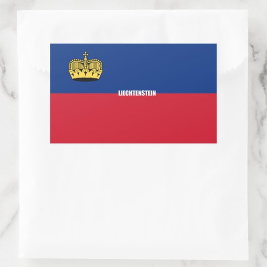 Vlag van Liechtenstein Rechthoekige Sticker (Tas)