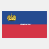 Vlag van Liechtenstein Rechthoekige Sticker (Voorkant)