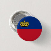 Vlag van Liechtenstein Ronde Button 3,2 Cm (Voorkant /achterkant)