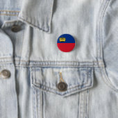 Vlag van Liechtenstein Ronde Button 3,2 Cm (In situ)