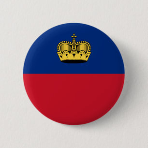 Vlag van Liechtenstein Ronde Button 5,7 Cm