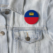 Vlag van Liechtenstein Ronde Button 5,7 Cm (In situ)