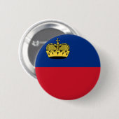 Vlag van Liechtenstein Ronde Button 5,7 Cm (Voorkant /achterkant)