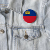 Vlag van Liechtenstein Ronde Button 5,7 Cm (In situ)