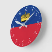 Vlag van Liechtenstein Ronde Klok (Hoek)