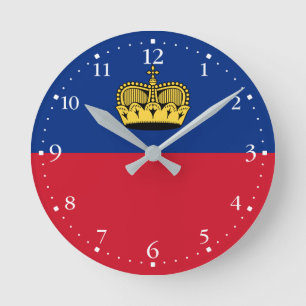Vlag van Liechtenstein Ronde Klok