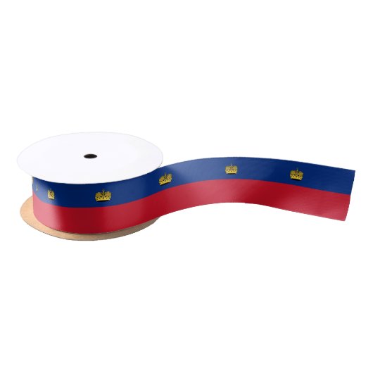 Vlag van Liechtenstein Satijnen Lint (Spoel)