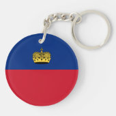 Vlag van Liechtenstein Sleutelhanger (Achterkant)