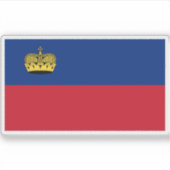 Vlag van Liechtenstein Sticker (Voorkant)