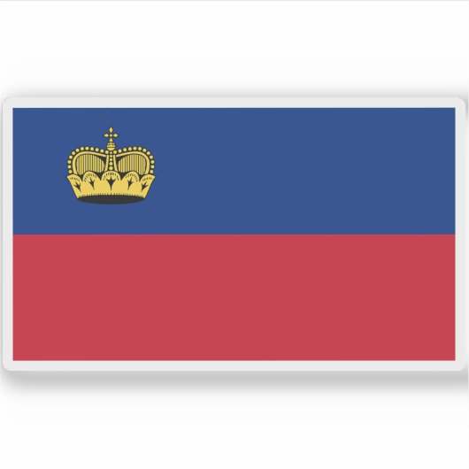 Vlag van Liechtenstein Sticker (Voorkant)
