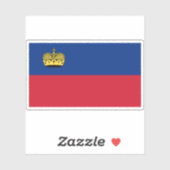 Vlag van Liechtenstein Sticker (Vel)