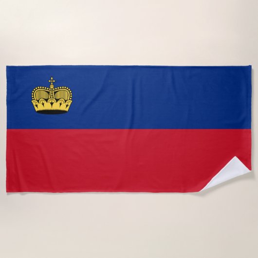 Vlag van Liechtenstein Strandlaken (Voorkant)