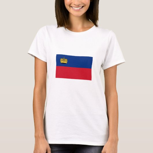 Vlag van Liechtenstein T-shirt (Voorkant)