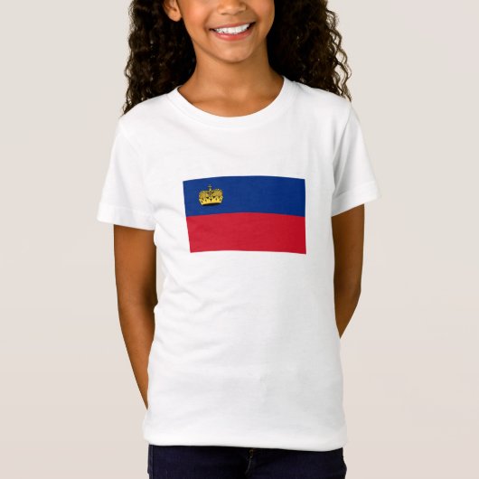 Vlag van Liechtenstein T-shirt (Voorkant)