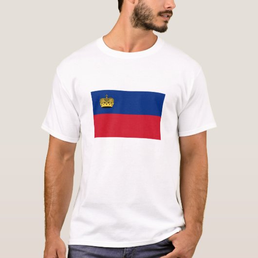 Vlag van Liechtenstein T-Shirt (Voorkant)