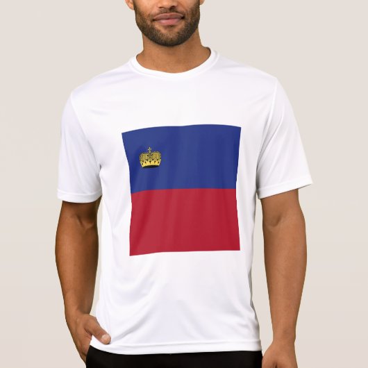 Vlag van Liechtenstein T-shirt (Voorkant)