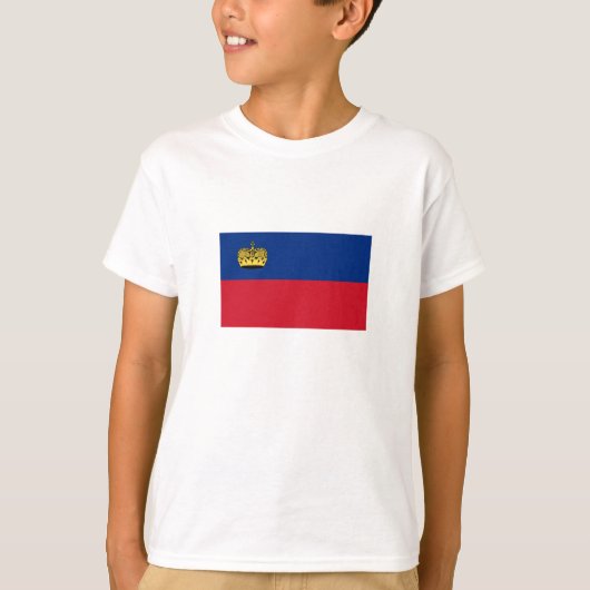 Vlag van Liechtenstein T-shirt (Voorkant)