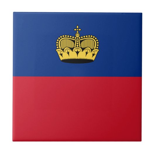 Vlag van Liechtenstein Tegeltje (Voorkant)