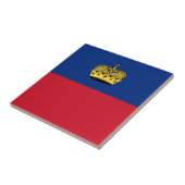 Vlag van Liechtenstein Tegeltje (Zijkant)