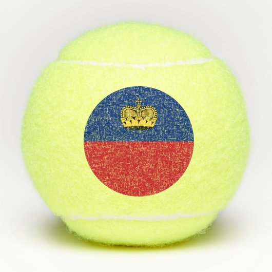Vlag van Liechtenstein Tennisballen (Voorkant)