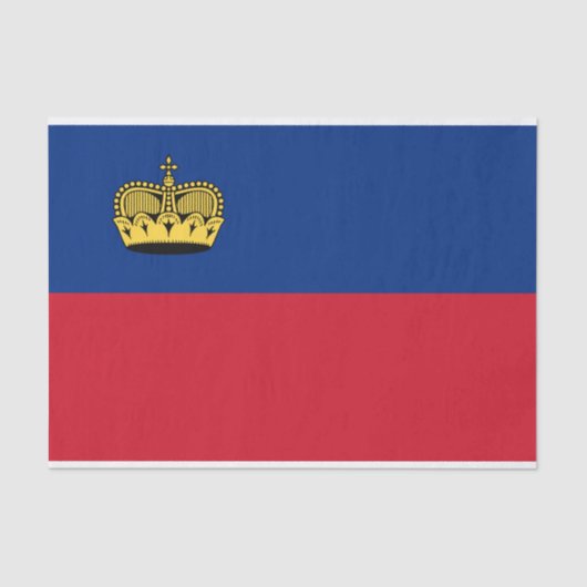 Vlag van Liechtenstein Tissuepapier (Voorkant)