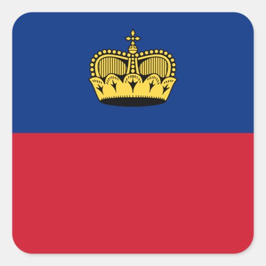 Vlag van Liechtenstein Vierkante Sticker (Voorkant)