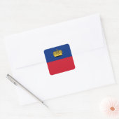 Vlag van Liechtenstein Vierkante Sticker (Envelop)
