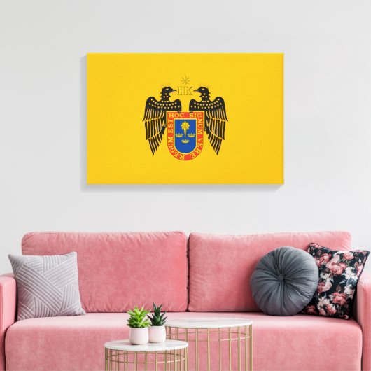 Vlag van Lima (Peru) Canvas Afdruk (Insitu (Woonkamer))