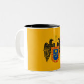 Vlag van Lima (Peru) Tweekleurige Koffiemok (Voorkant links)