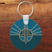 Vlag van Lincoln, Nebraska Sleutelhanger (Voorkant)