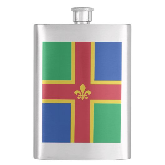 Vlag van Lincolnshire Flask Flacon (Voorkant)