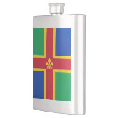 Vlag van Lincolnshire Flask Flacon (Links)