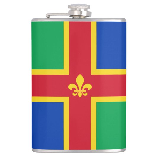 Vlag van Lincolnshire Heupfles (Voorkant)