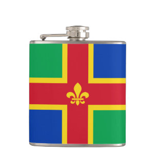 Vlag van Lincolnshire Hip Flask Heupfles