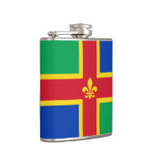 Vlag van Lincolnshire Hip Flask Heupfles (Rechts)