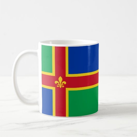 Vlag van Lincolnshire Koffiemok (Links)