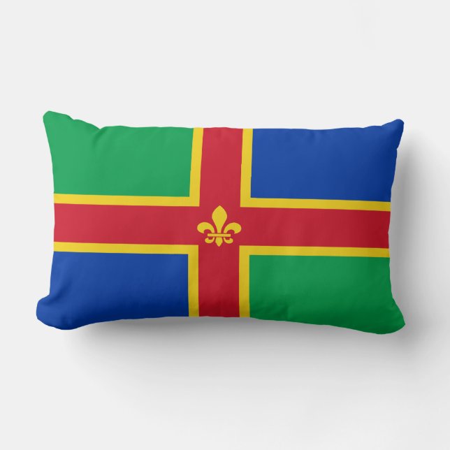 Vlag van Lincolnshire Lumbar Pillow Kussen (Voorkant)