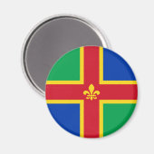 Vlag van Lincolnshire Magneet (Voorkant / Achterkant)
